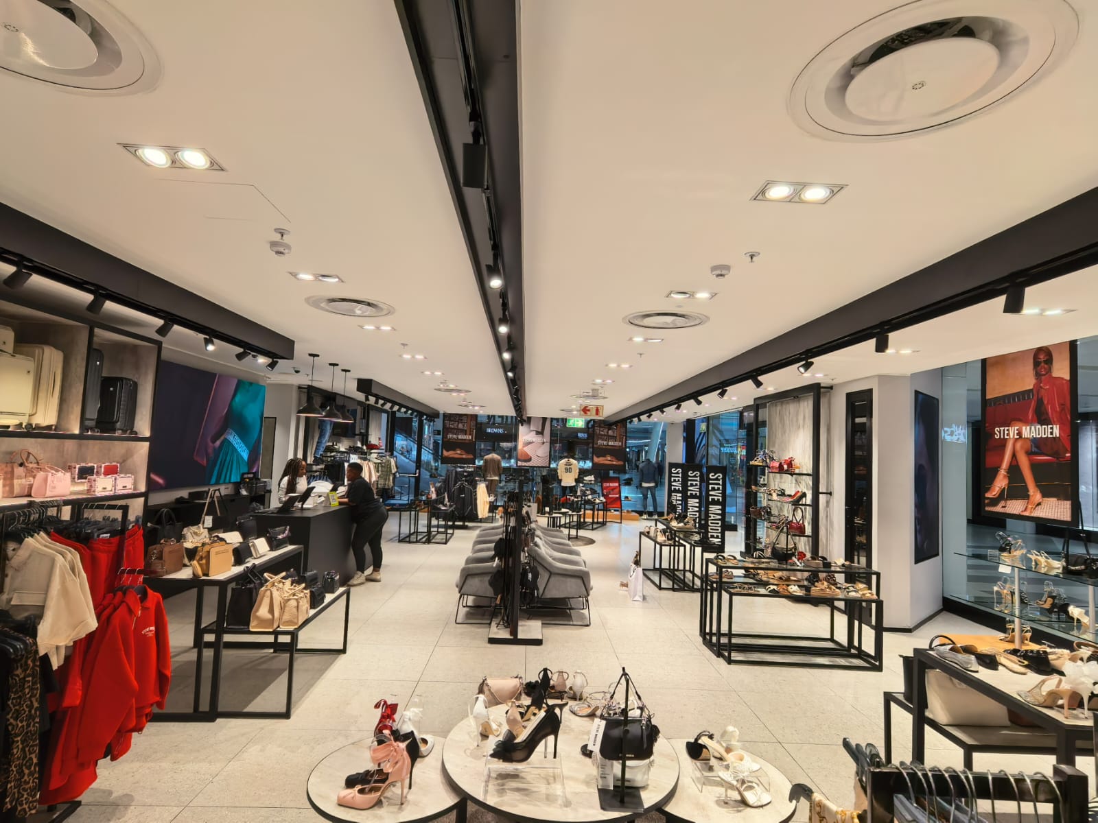 Steve Madden clothing floor drywall panels